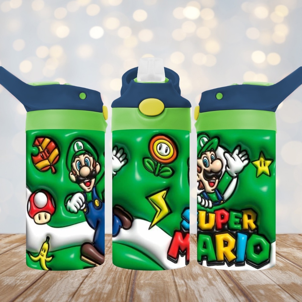 12oz kids tumbler super mario